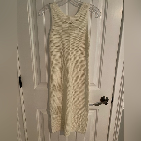 Sandy Cove Cream Sheer Crochet Swim Cover-Up - Picture 2 of 5